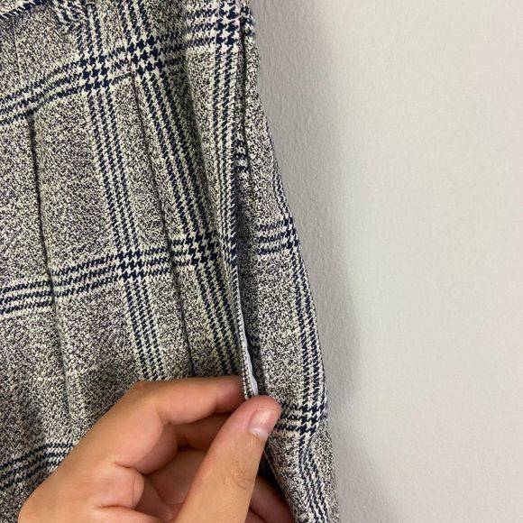 NWT TOPSHOP Grey Checkered Crop Trousers - Picture 4 of 10